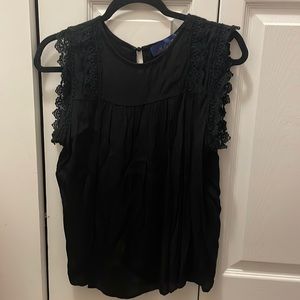 Blue Rain Black Shoulder Detailed Tank